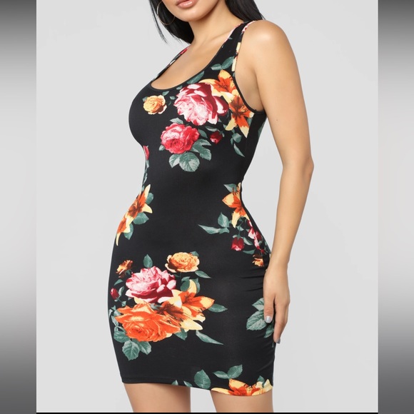 Women’s Mini Foral Dress Large - Picture 1 of 8